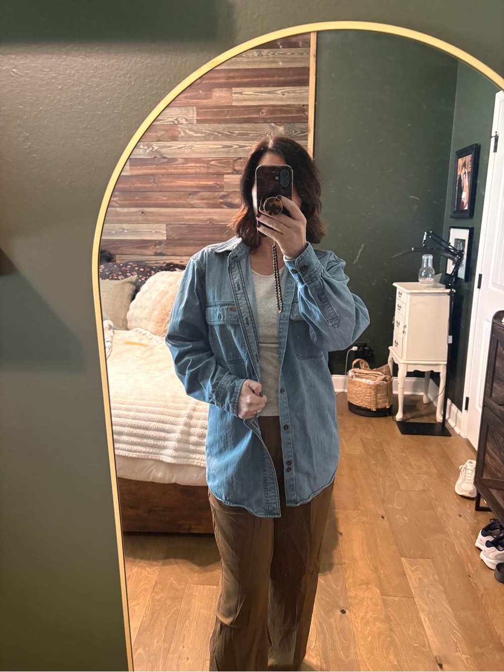 Carhartt Light Blue Denim Boyfriend Shacket